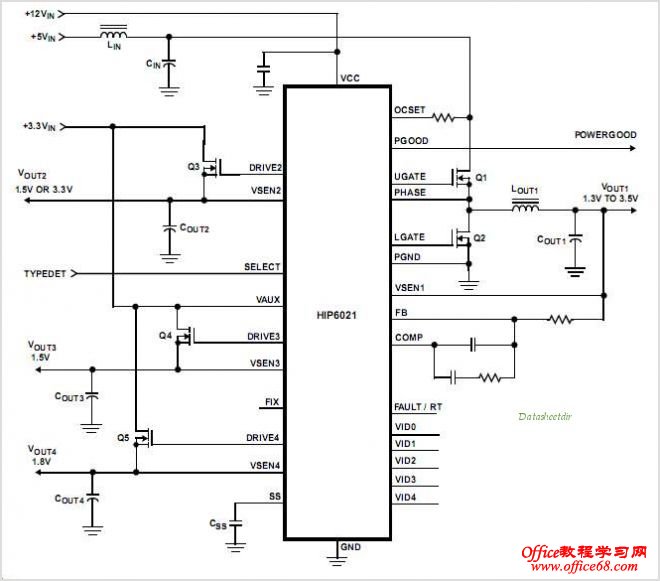 公版hip6021电源ic电路图
