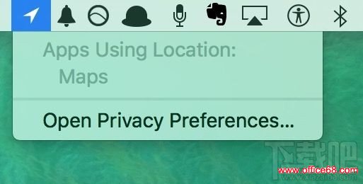 Mac中如何在菜单栏中显示位置图标 怎么找出Mac上应用在使用位置