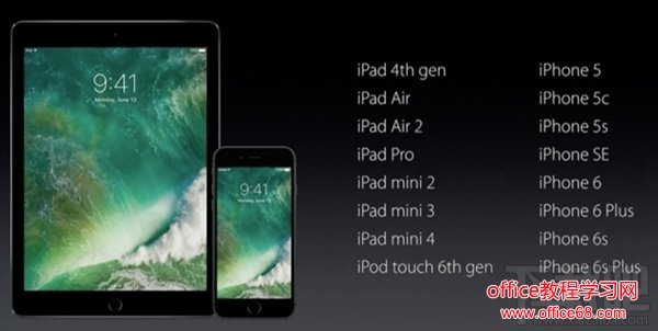 IOS10支持设备