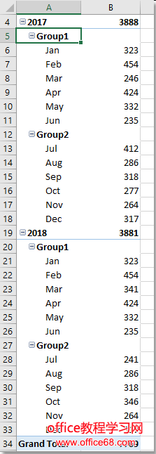 doc group by half a year pivottable 7