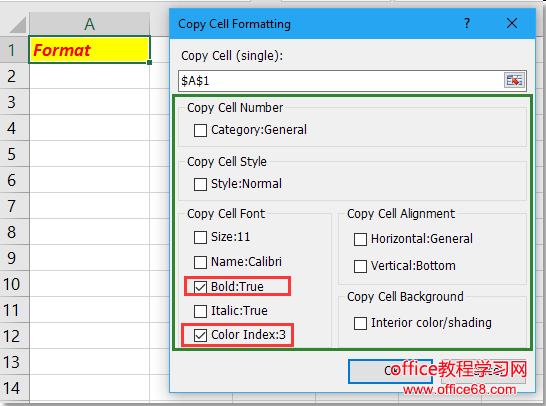 doc copy cell format 4