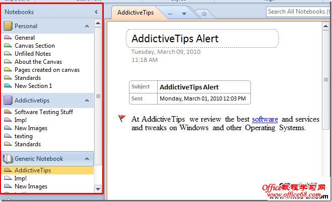 ʵֽoutlook 2010 Ϣ͵onenote20103